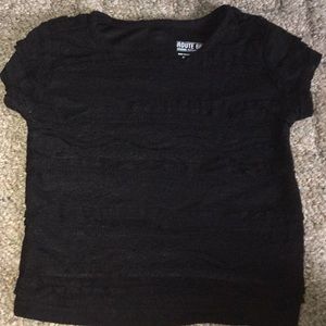 Rue21 black lace crop top